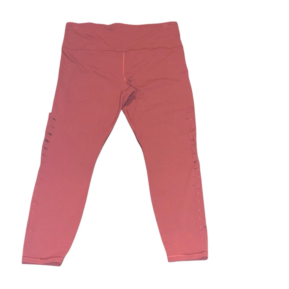 Athleta On Your Mark 7/8 Tight in Powervita Women's Rust Leggings size Large